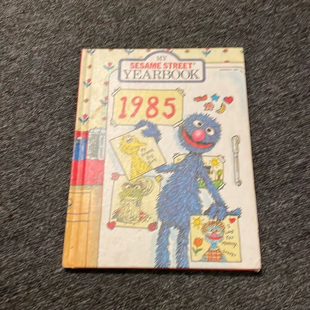 My Sesame Street Yearbook 1985 Vintage Hardcover Interactive Book Collectable
